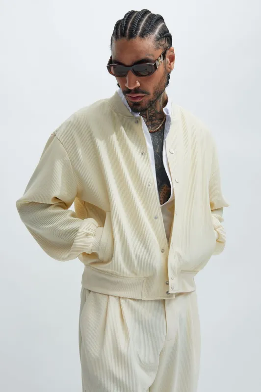 Show Up Bomber Jacket - Off White sold by Fashion Nova