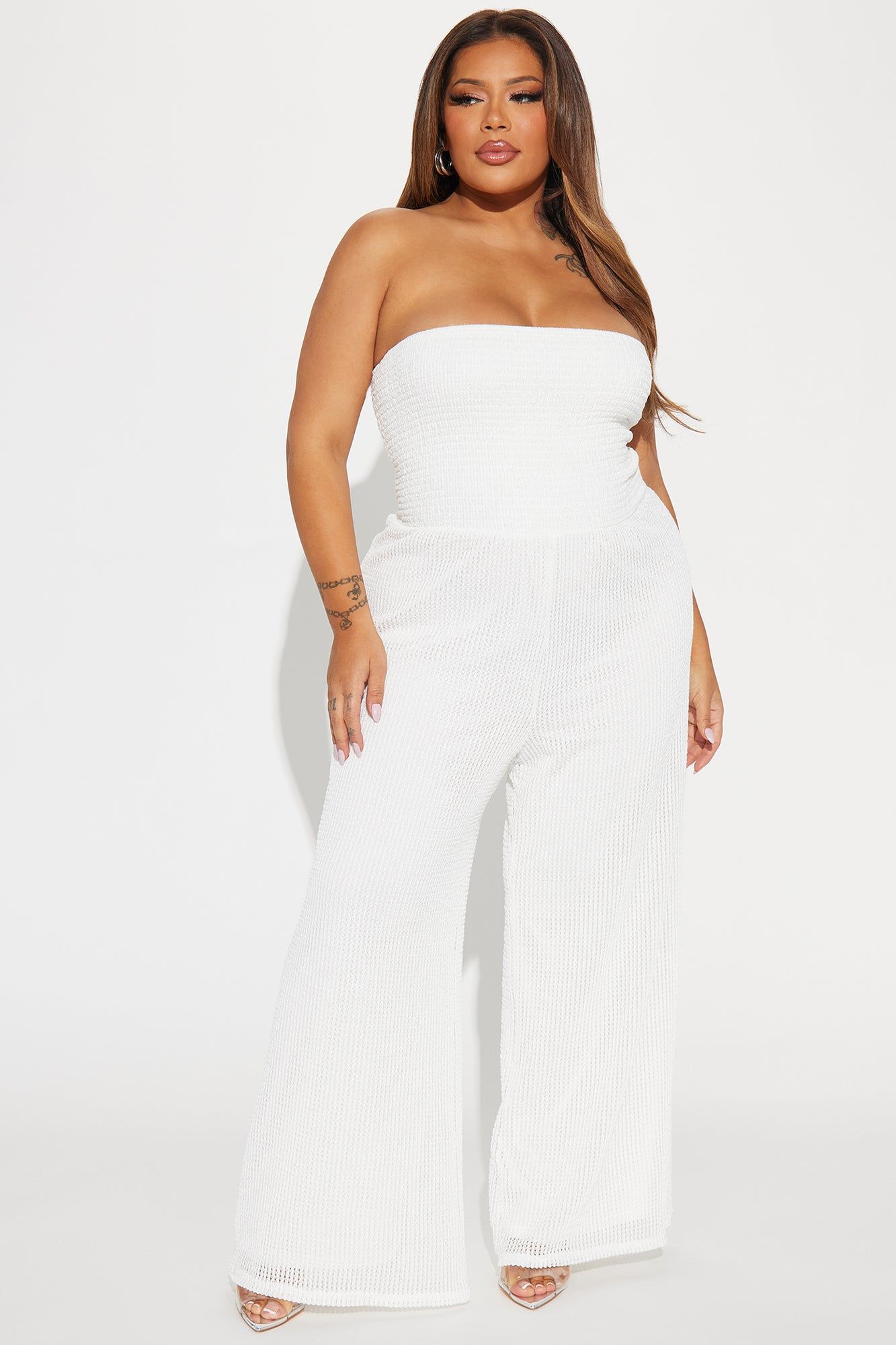 Find Me By the Beach Crochet Jumpsuit - White sold by Fashion Nova product image thumbnail 4