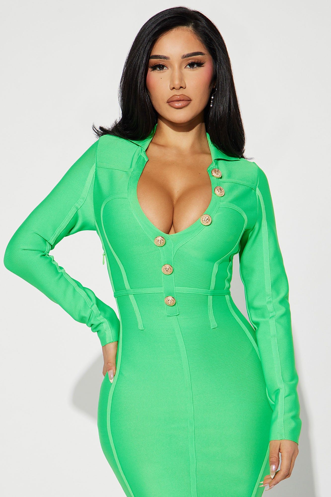 Chantelle Bandage Midi Dress - Green sold by Fashion Nova product image thumbnail 2