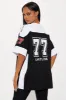 Half Time Oversized Tee - Black/combo sold by Fashion Nova