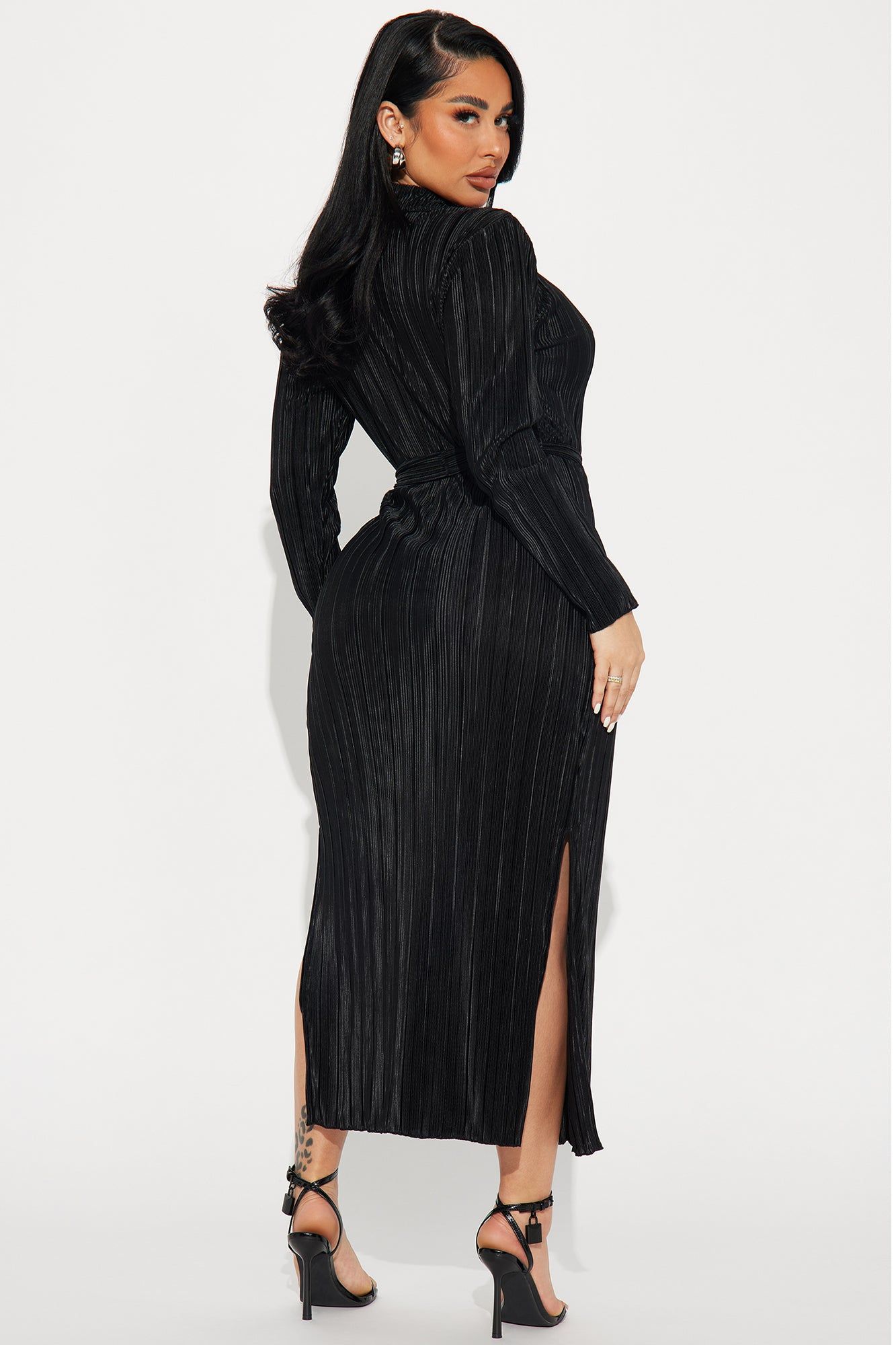 Isabella Plisse Shirt Dress - Black sold by Fashion Nova product image thumbnail 3