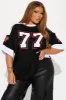 Half Time Oversized Tee - Black/combo sold by Fashion Nova