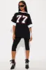 Half Time Oversized Tee - Black/combo sold by Fashion Nova