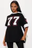 Half Time Oversized Tee - Black/combo sold by Fashion Nova