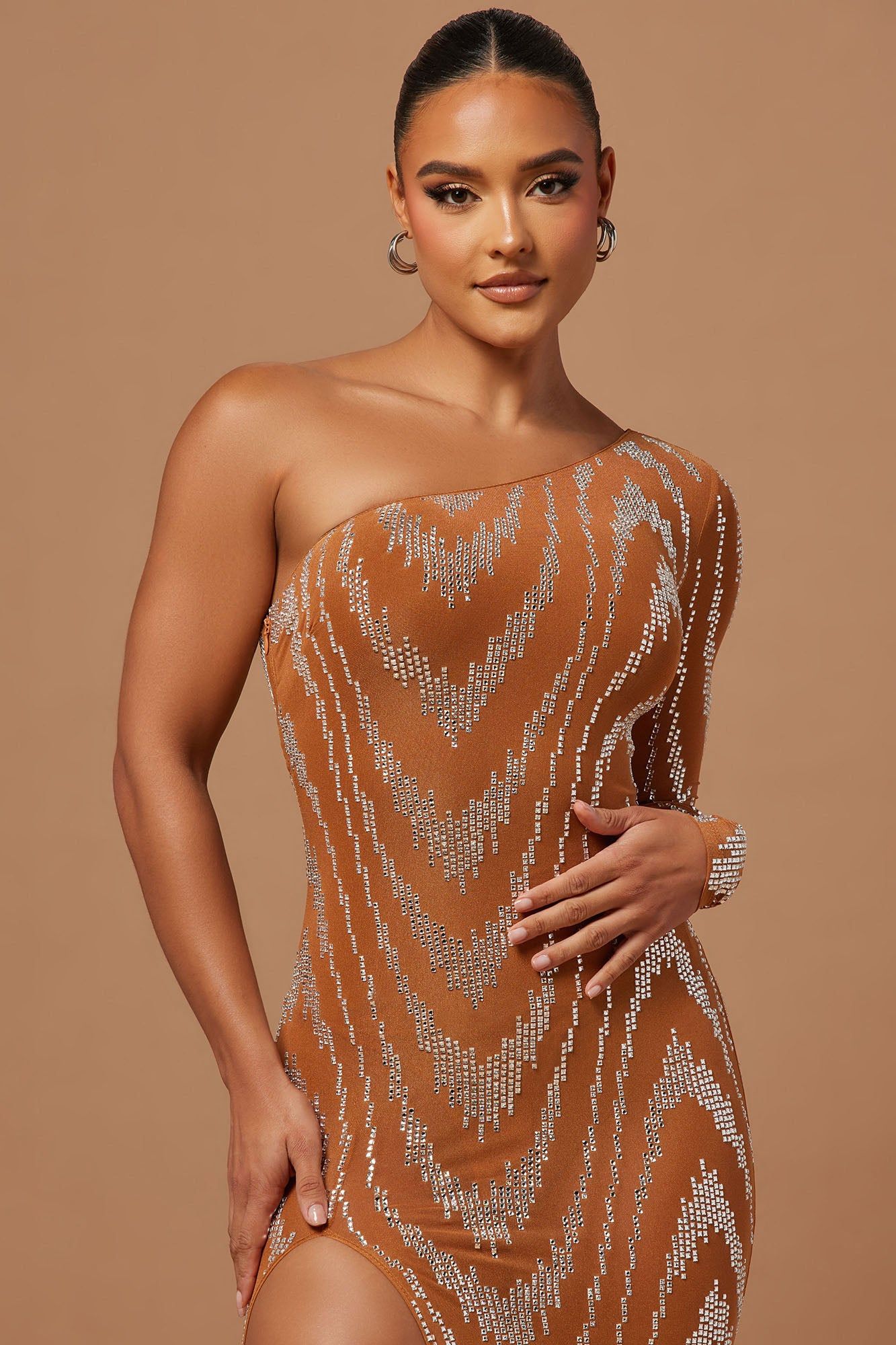 Laena Embellished Maxi Dress - Cognac sold by Fashion Nova product image thumbnail 2
