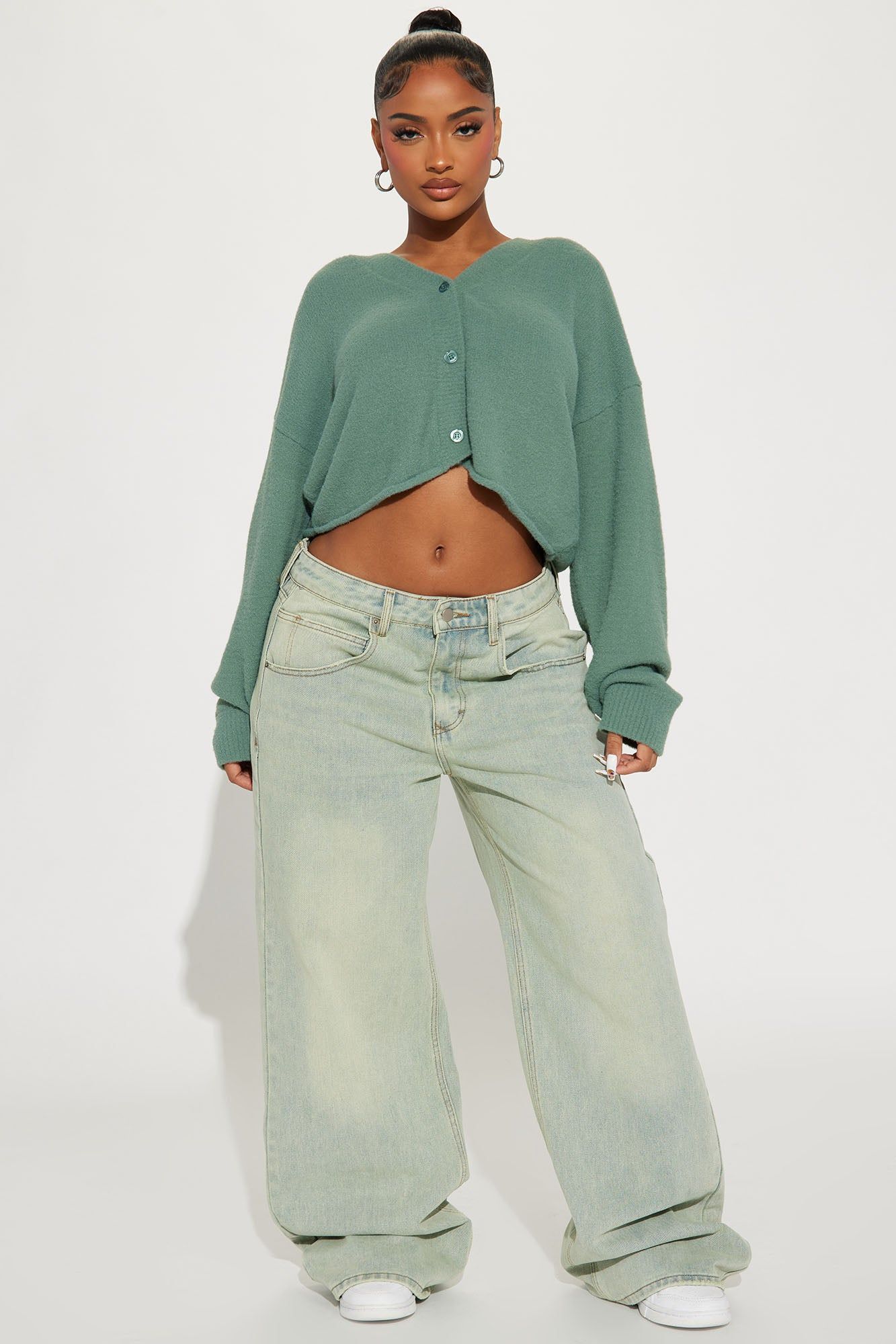 By The Fireplace Cardigan - Green sold by Fashion Nova product image thumbnail 2