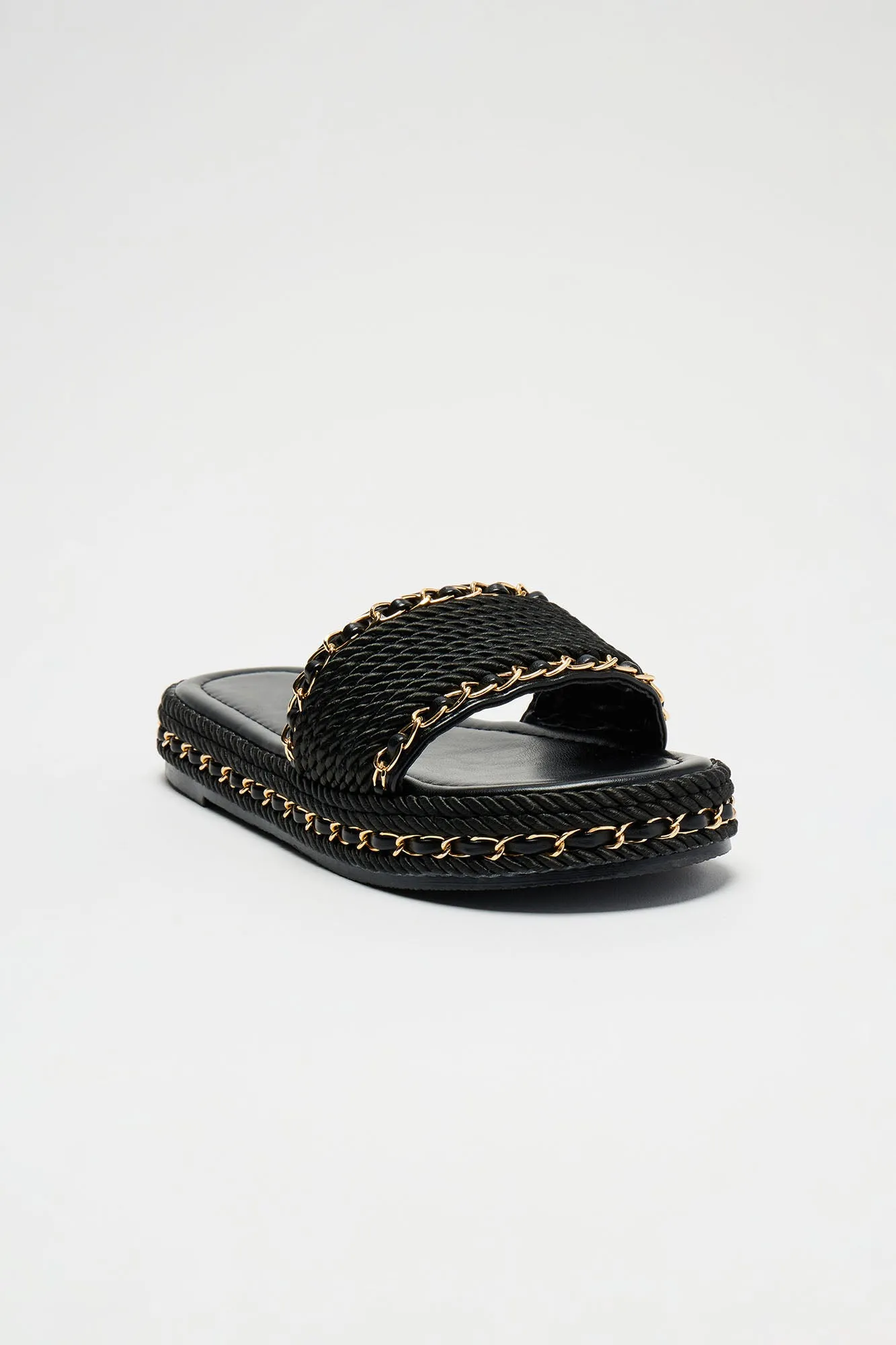 Straight Up Flat Sandals - Black sold by Fashion Nova product image thumbnail 2