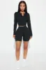 Wellness Ribbed Active Top - Black sold by Fashion Nova