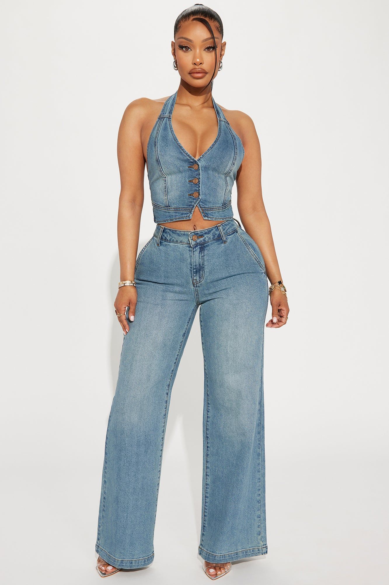 Delusional Drop Waist Jeans - Medium Wash sold by Fashion Nova