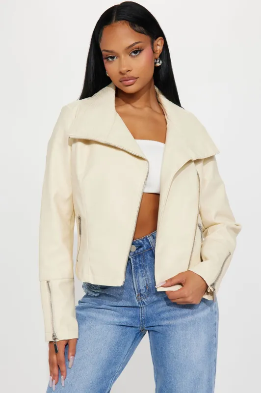 Solo Rider Moto Jacket - Sand made by Fashion Nova