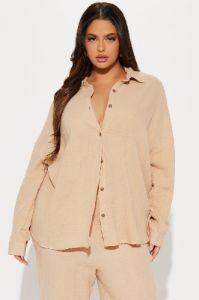 Gigi Gauze Pant Set - Mocha sold by Fashion Nova