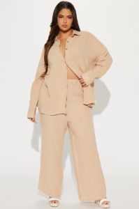 Gigi Gauze Pant Set - Mocha sold by Fashion Nova