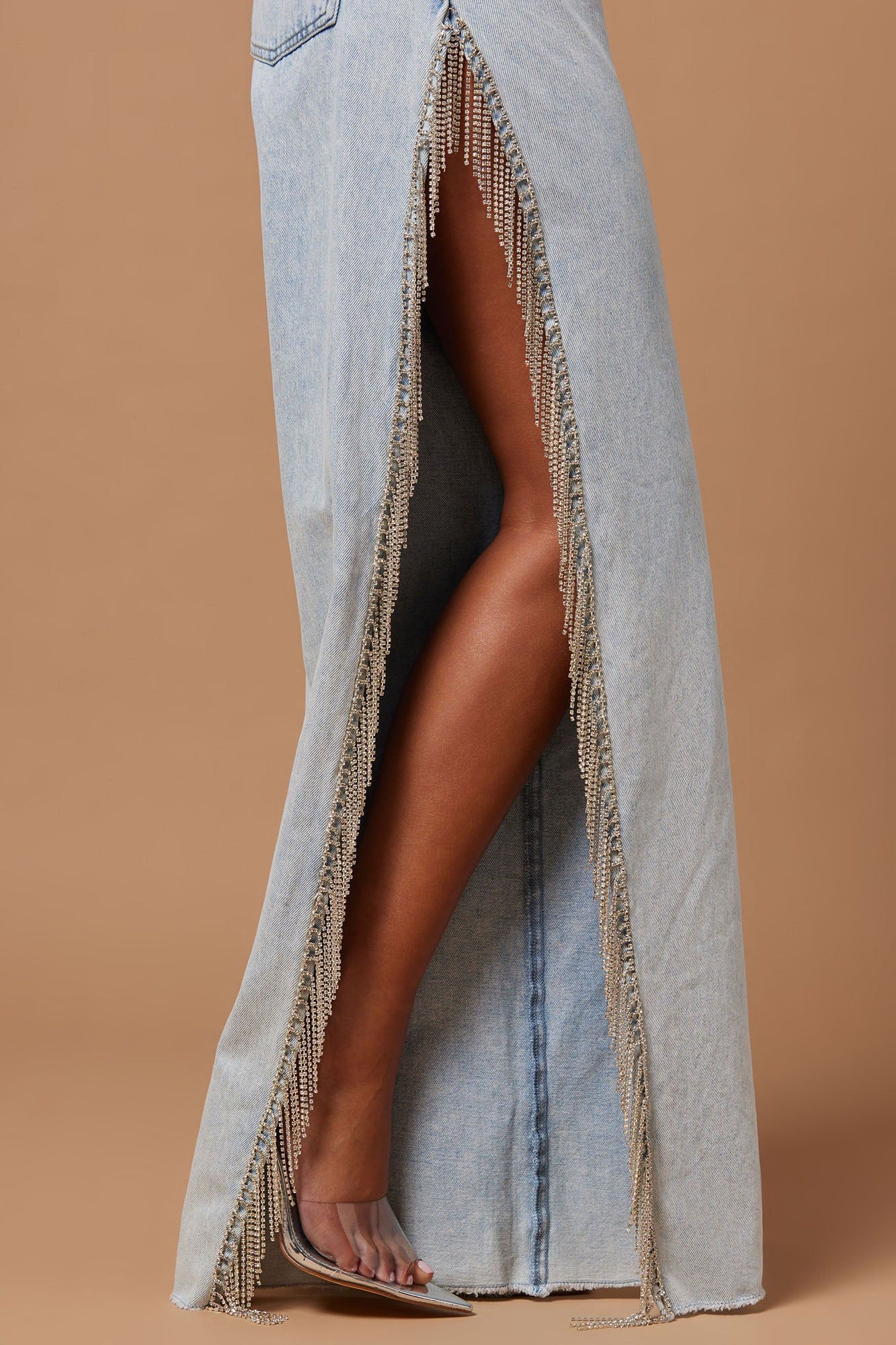 Lana Embellished Denim Pant - Light Wash sold by Fashion Nova product image thumbnail 3