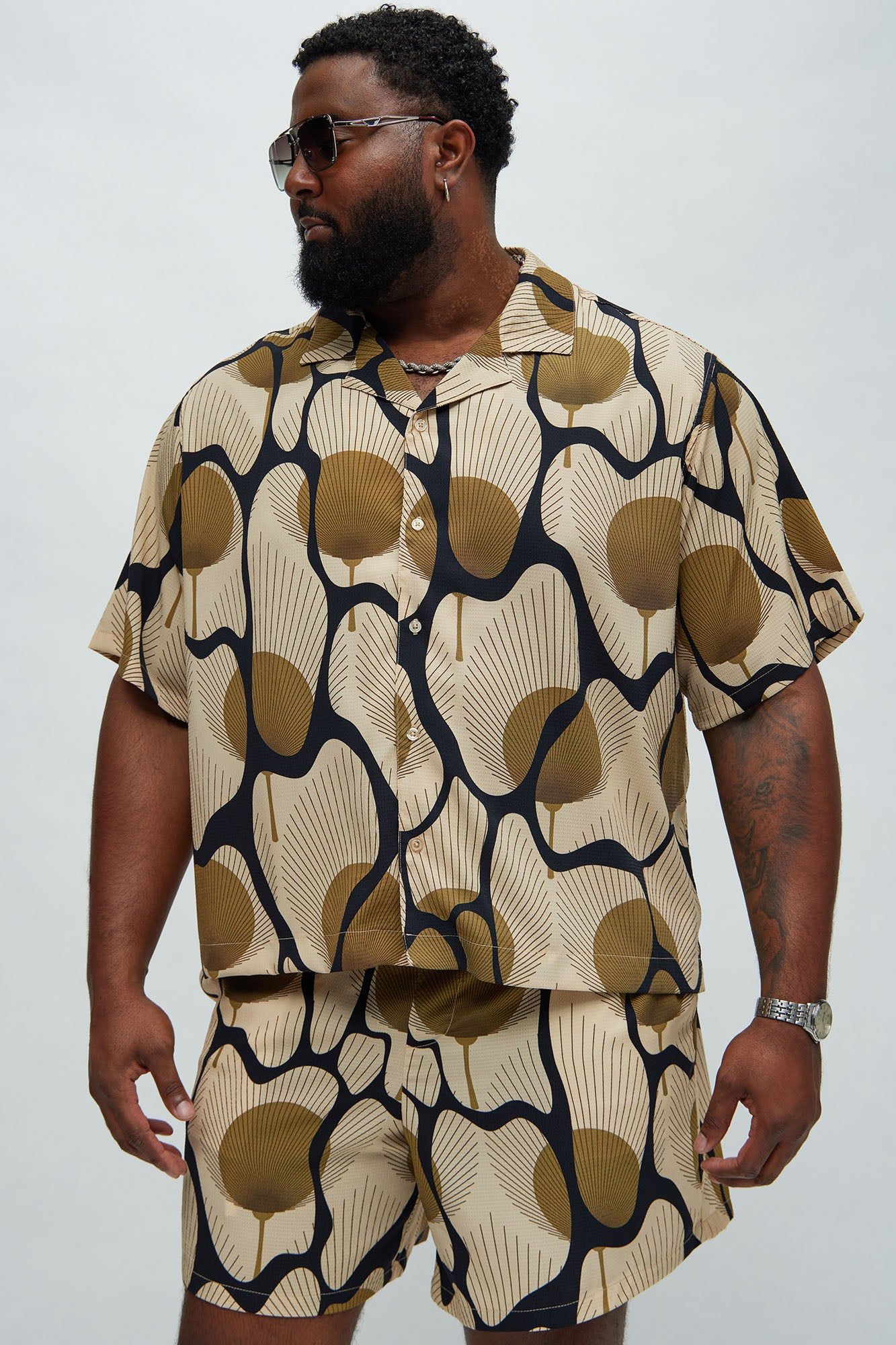 Sahara Textured Shirt - Tan/Multi sold by Fashion Nova product image thumbnail 5