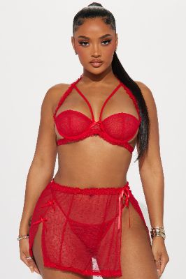 On The Edge 3 Piece Set - Red sold by Fashion Nova
