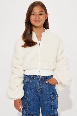 Mini Fall for You Faux Fur Jacket - Ivory made by Fashion Nova
