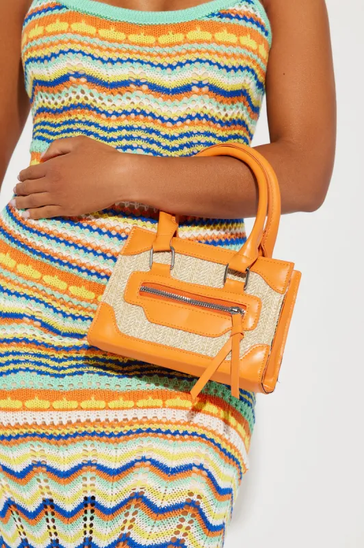Bottomless Brunch Handbag - Orange/combo sold by Fashion Nova