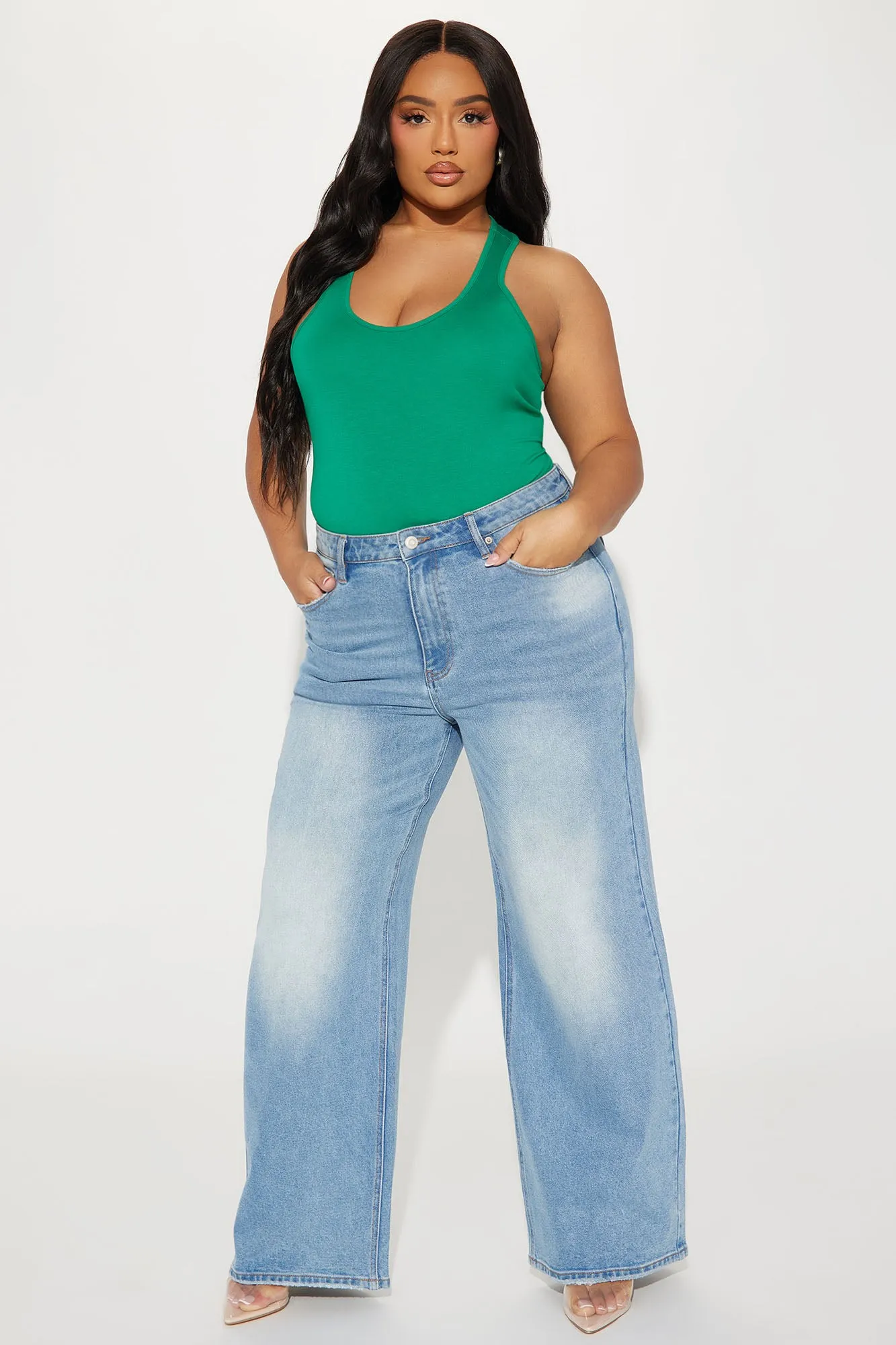 Divine Basic Tank Bodysuit - Kelly Green sold by Fashion Nova product image thumbnail 4