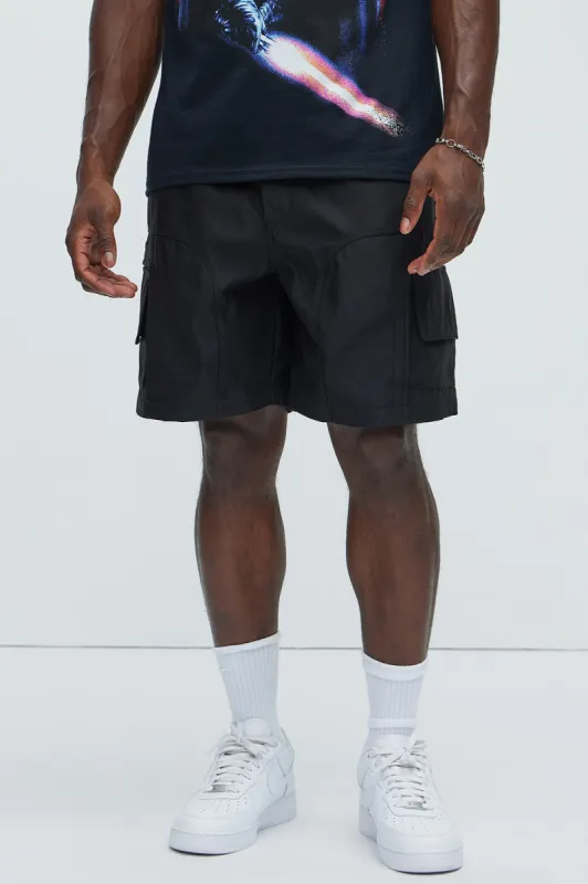 Perry Cargo Shorts - Black sold by Fashion Nova
