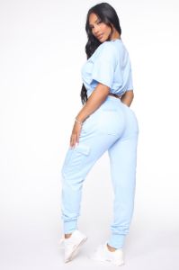 Killin' Time Lounge Jogger Set - Blue sold by Fashion Nova