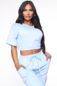 Killin' Time Lounge Jogger Set - Blue sold by Fashion Nova