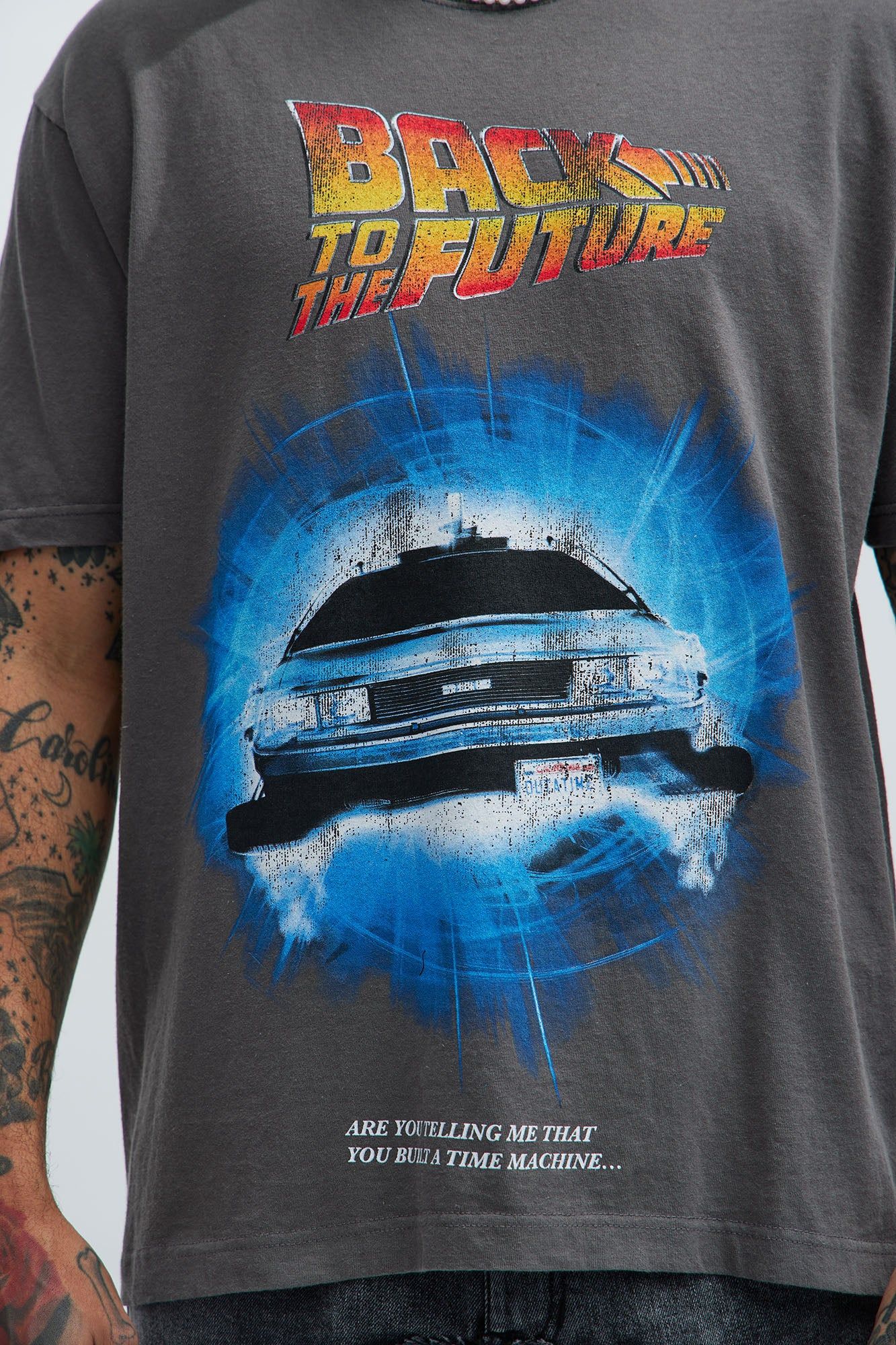 Back To The Future Oversized Short Sleeve Tee - Black sold by Fashion Nova product image thumbnail 3