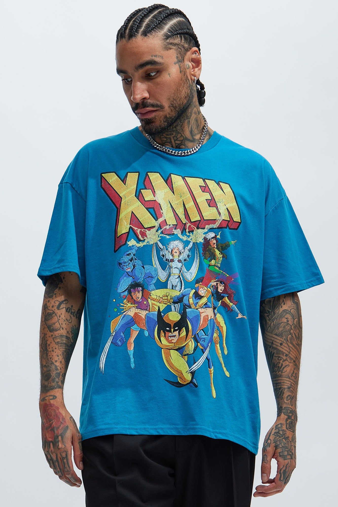 X-Men Oversized Short Sleeve Tee - Blue sold by Fashion Nova
