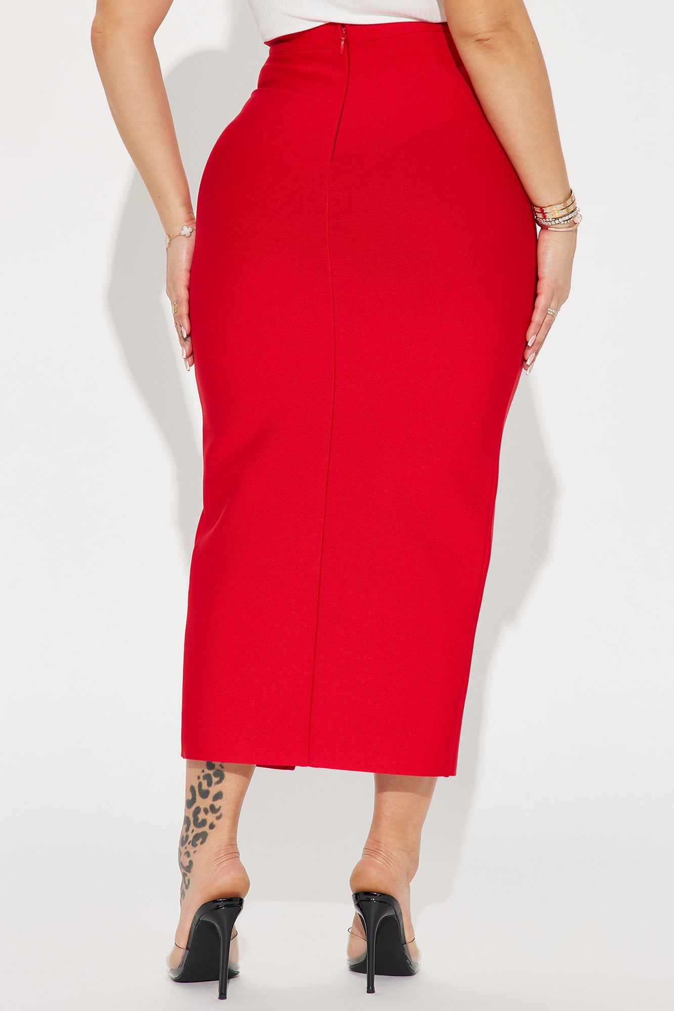 Boss Behavior Bandage Midi Skirt - Red sold by Fashion Nova product image thumbnail 3