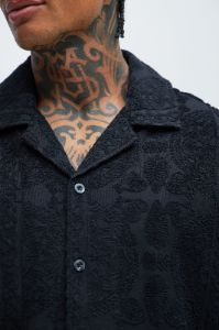 Link Textured Shirt - Black sold by Fashion Nova