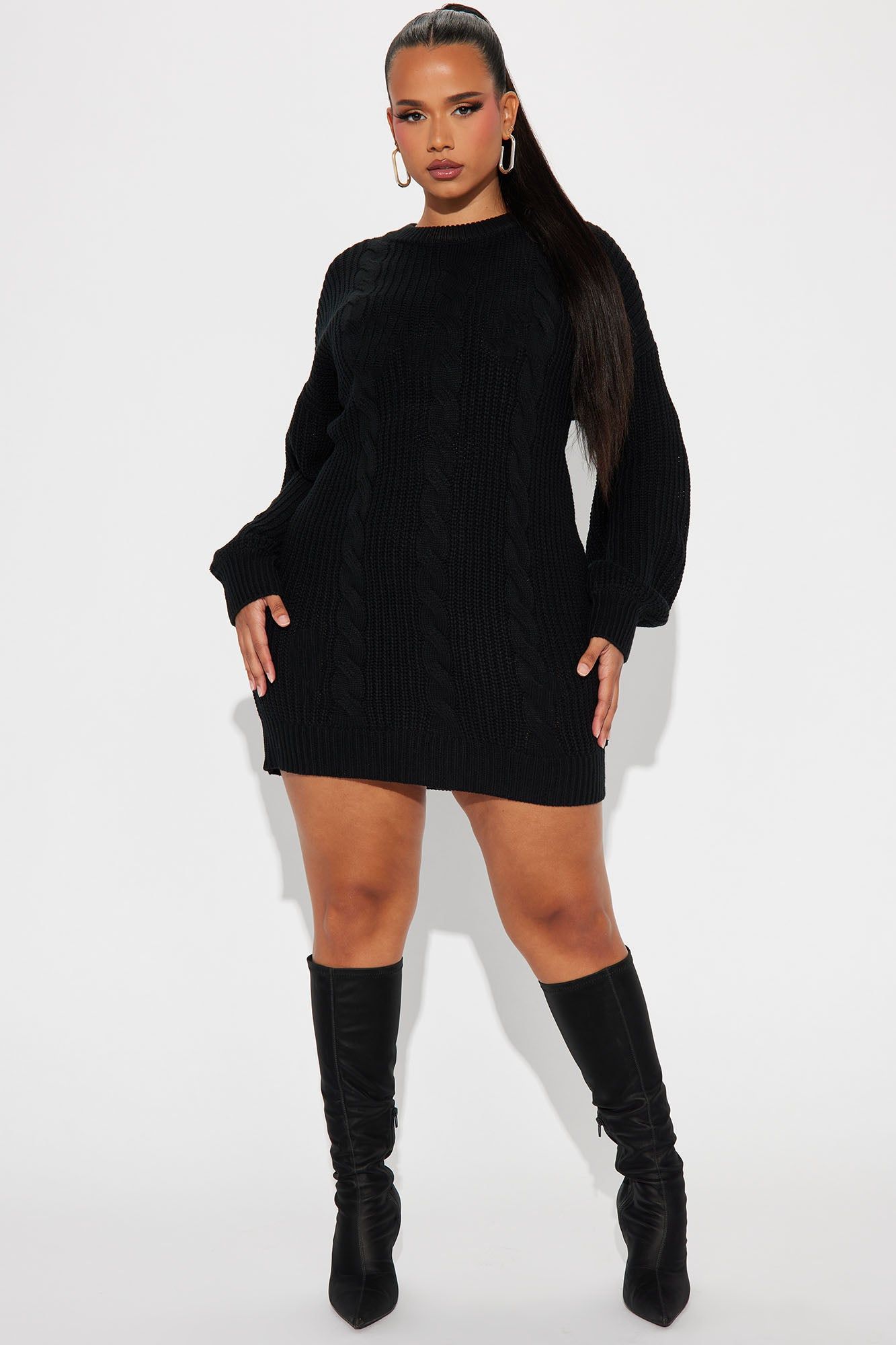 Kelly Sweater Mini Dress - Black sold by Fashion Nova product image thumbnail 2