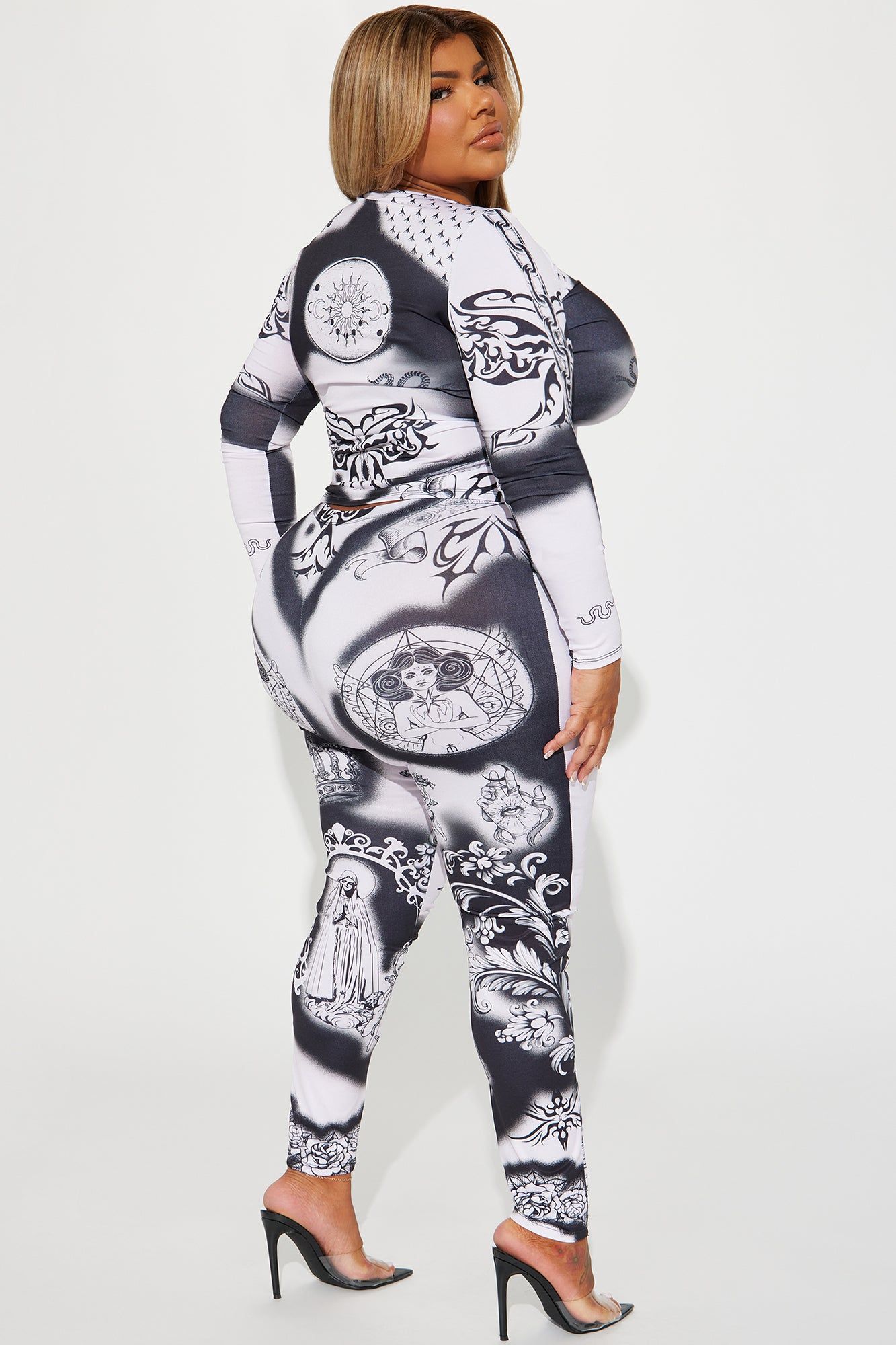 Dramatic Moment Legging Set - Black/combo sold by Fashion Nova product image thumbnail 6