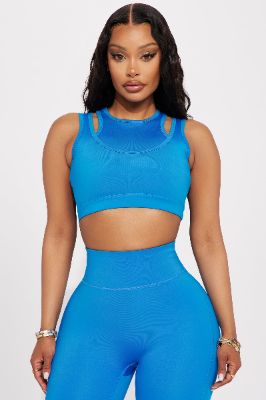Pedal Pusher Elevate Sports Bra - CobaltBlue sold by Fashion Nova