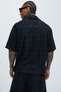 Link Textured Shirt - Black sold by Fashion Nova
