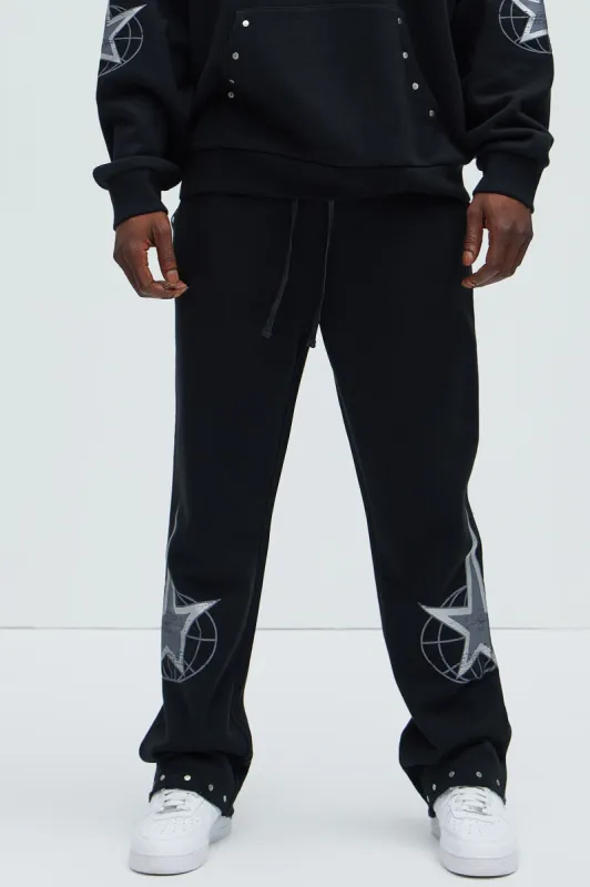 Tyson Lowkey Straight Sweatpants - Black sold by Fashion Nova