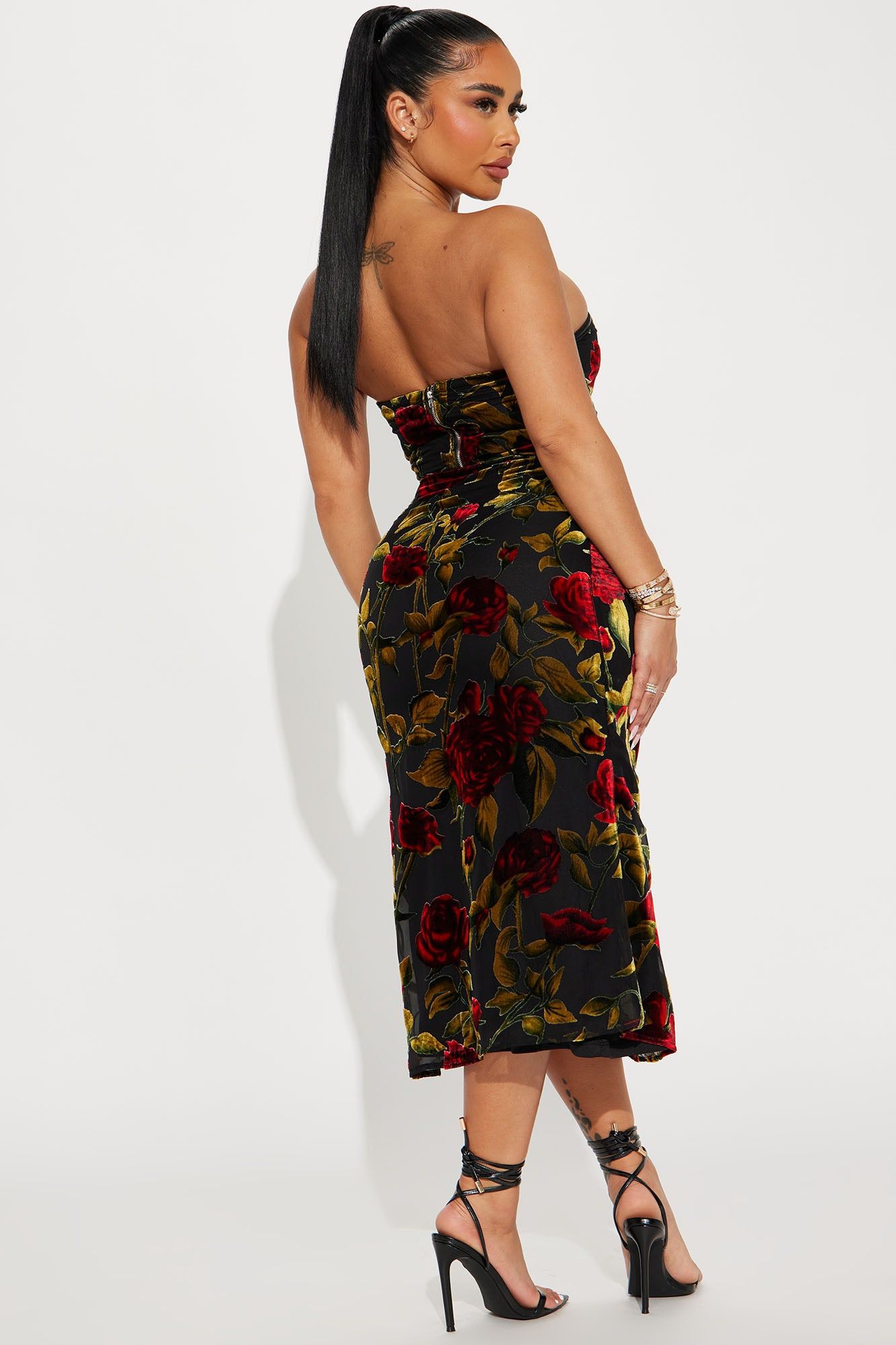 Flora Velvet Skirt Set - Black/combo sold by Fashion Nova product image thumbnail 3