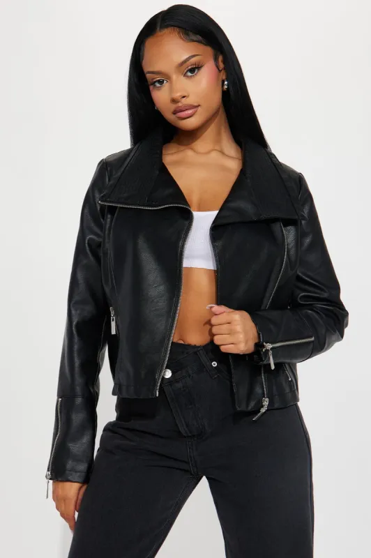 Solo Rider Moto Jacket - Black made by Fashion Nova