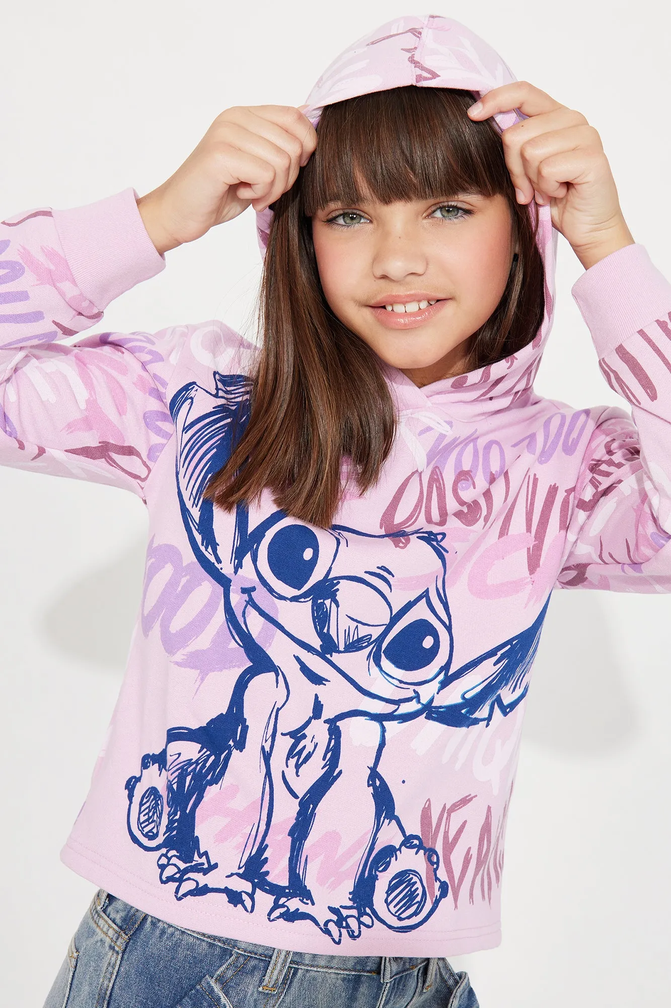 Mini Positive Stitch Hoodie - Pink sold by Fashion Nova product image thumbnail 2