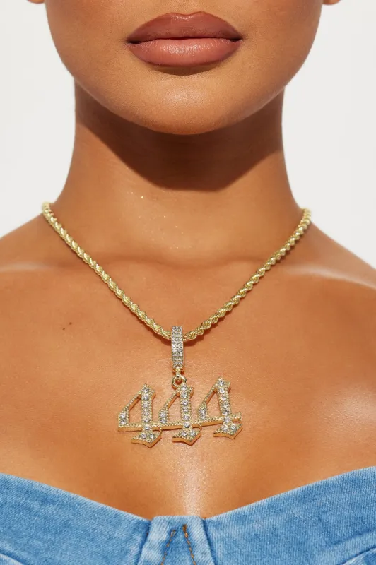 Divine Sign 444 Necklace - Gold sold by Fashion Nova