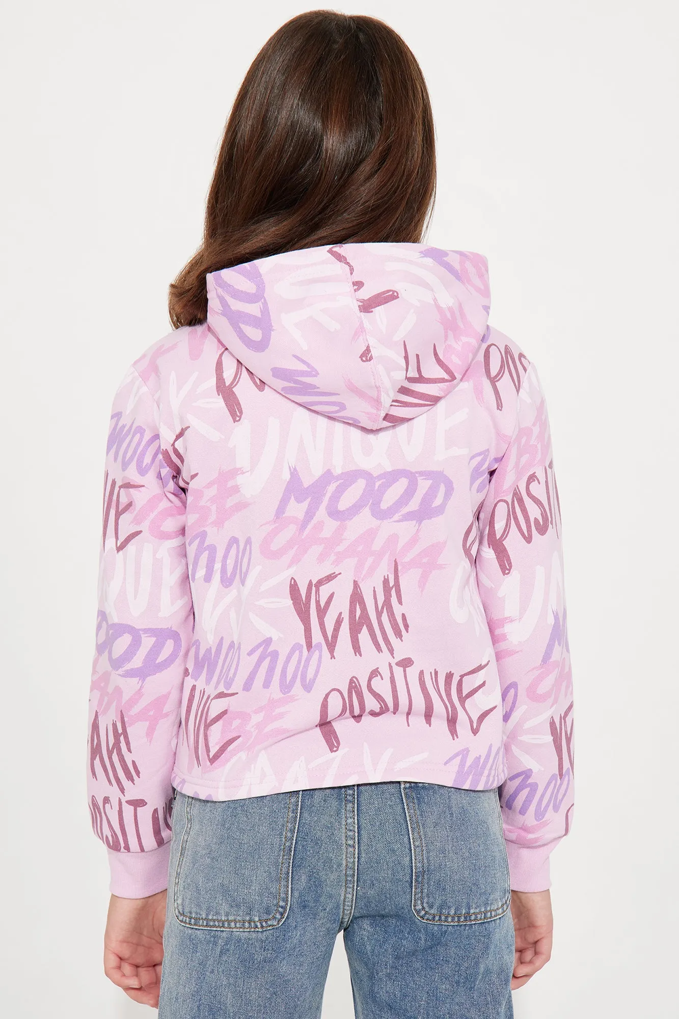 Mini Positive Stitch Hoodie - Pink sold by Fashion Nova product image thumbnail 4