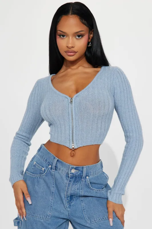 Girls Day Out Sweater - Light Blue sold by Fashion Nova