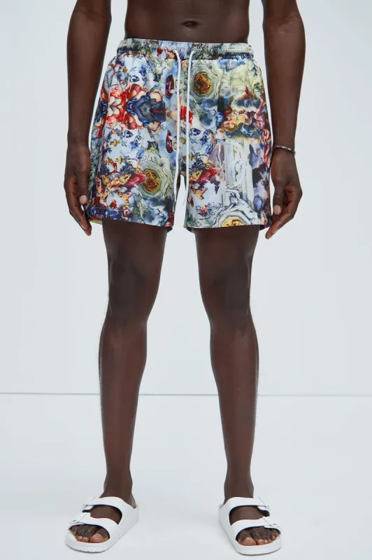 Cathedral Vision Swim Trunks - Multi Color sold by Fashion Nova