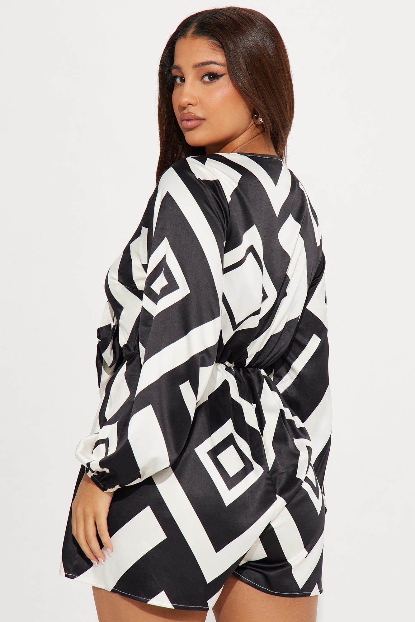 Satisfy Me Romper - Black/White sold by Fashion Nova product image thumbnail 3