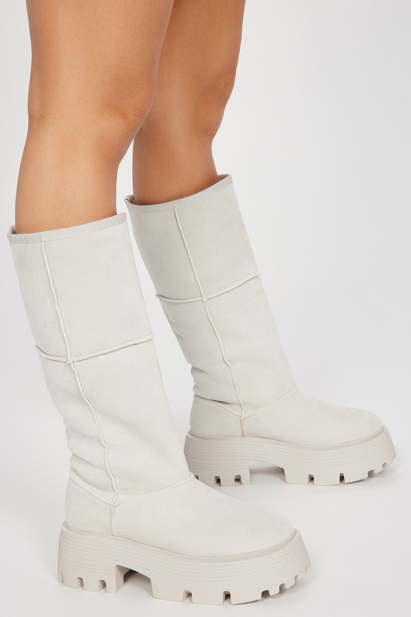 Warm Moments Knee High Boots - Ivory sold by Fashion Nova product image thumbnail 3