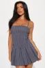 Carmen Pinstripe Mini Dress - Grey sold by Fashion Nova