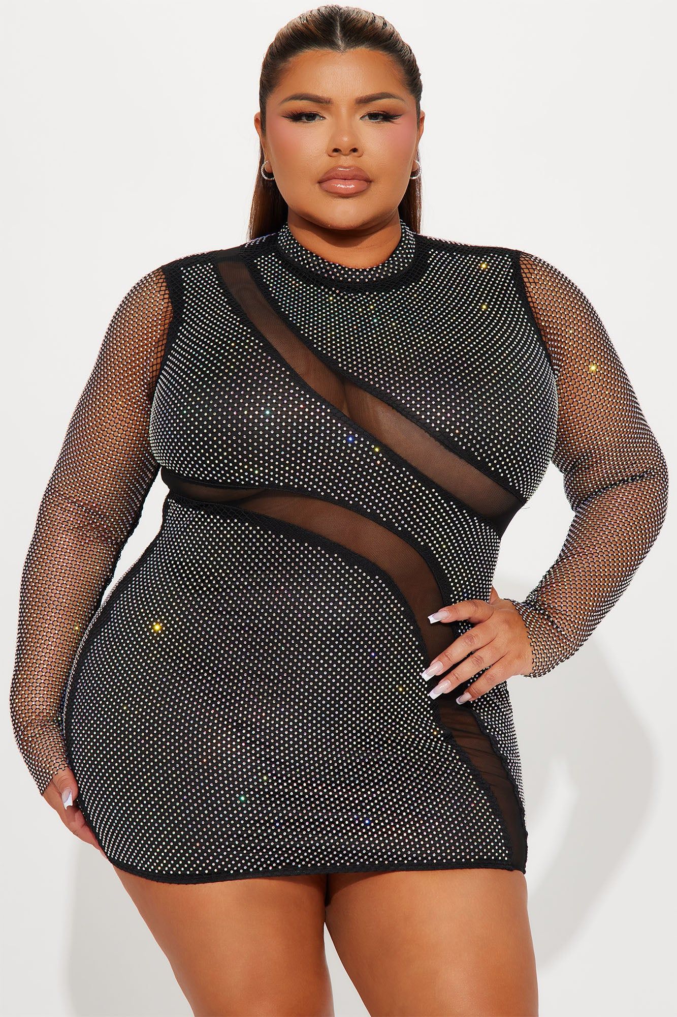 Twyla Embellished Mini Dress - Black sold by Fashion Nova product image thumbnail 4