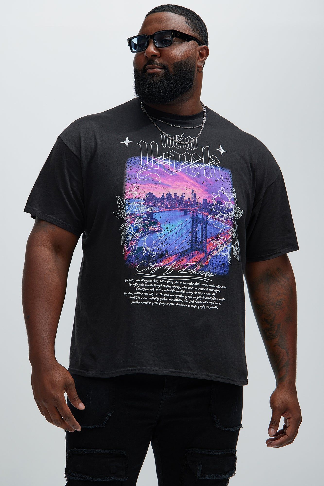 City Of Dreams NY Short Sleeve Tee - Black sold by Fashion Nova product image thumbnail 4