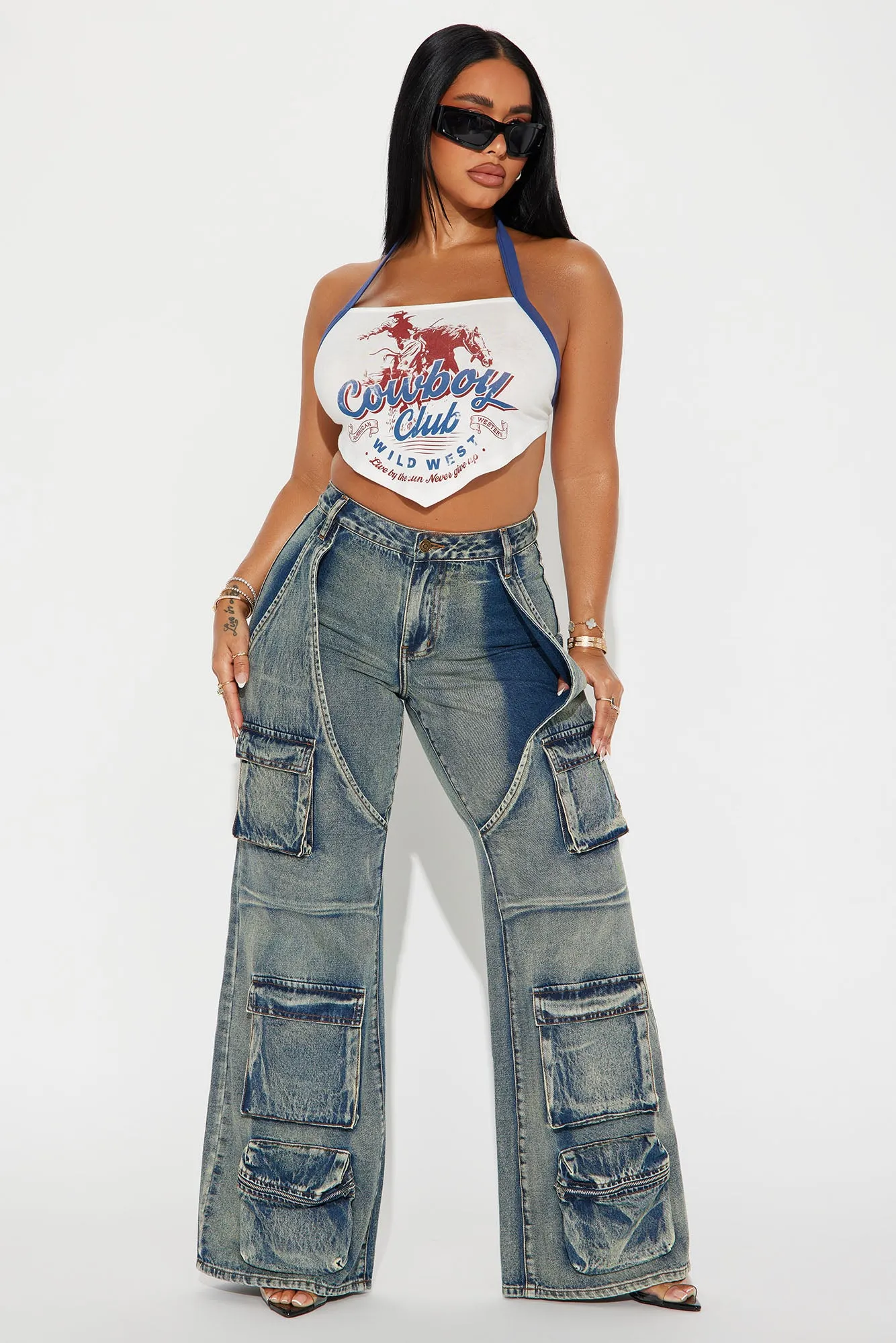 Cowboy Club Halter Top - Ivory sold by Fashion Nova product image thumbnail 2