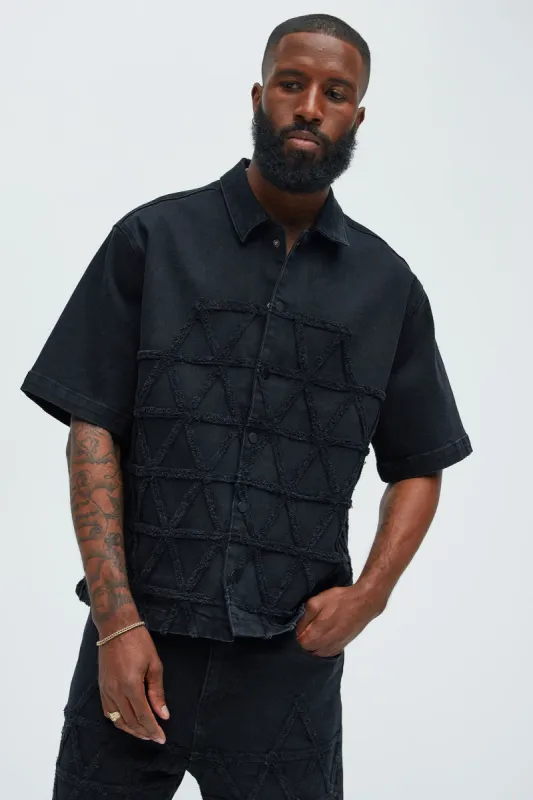 Interstellar Denim Shirt - Black Wash sold by Fashion Nova