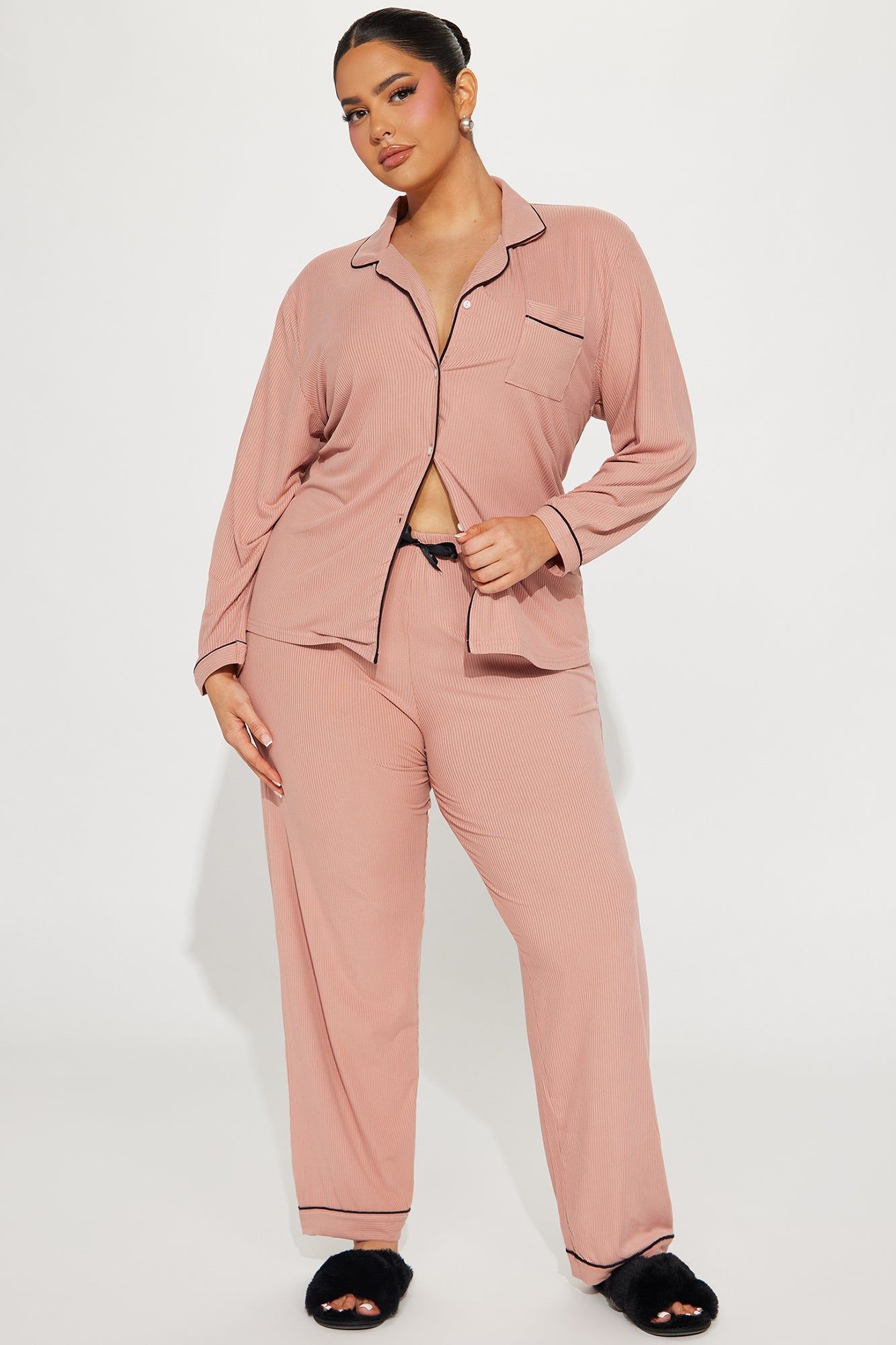 Cozy And Snuggly PJ Pants Set - Brown sold by Fashion Nova product image thumbnail 4