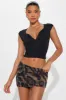 Salty Sweet Plunge Neck Top - Black sold by Fashion Nova